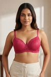 Zivame Padded Non Wired 3/4th Coverage Lace Bra - Love Potion — thumbnail 1